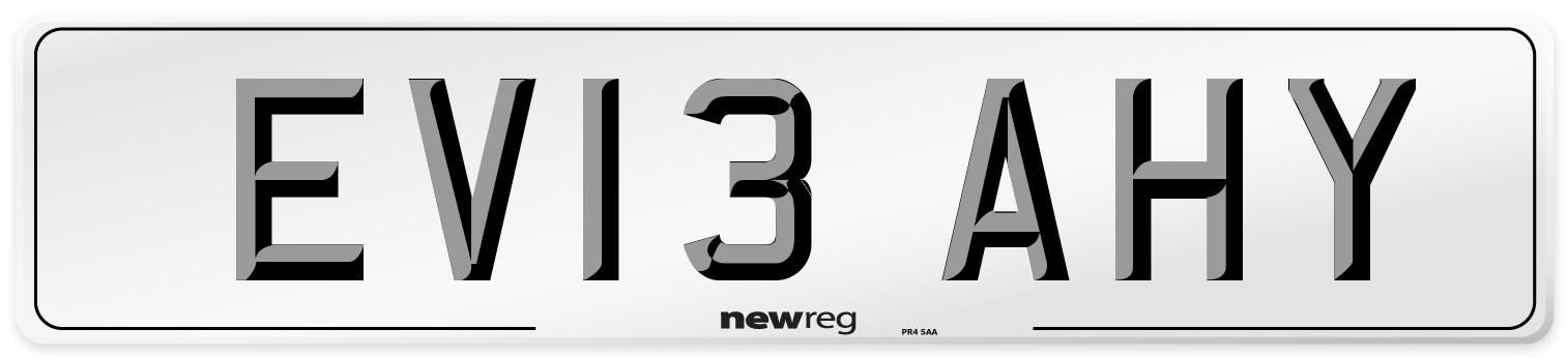 EV13 AHY Number Plate from New Reg